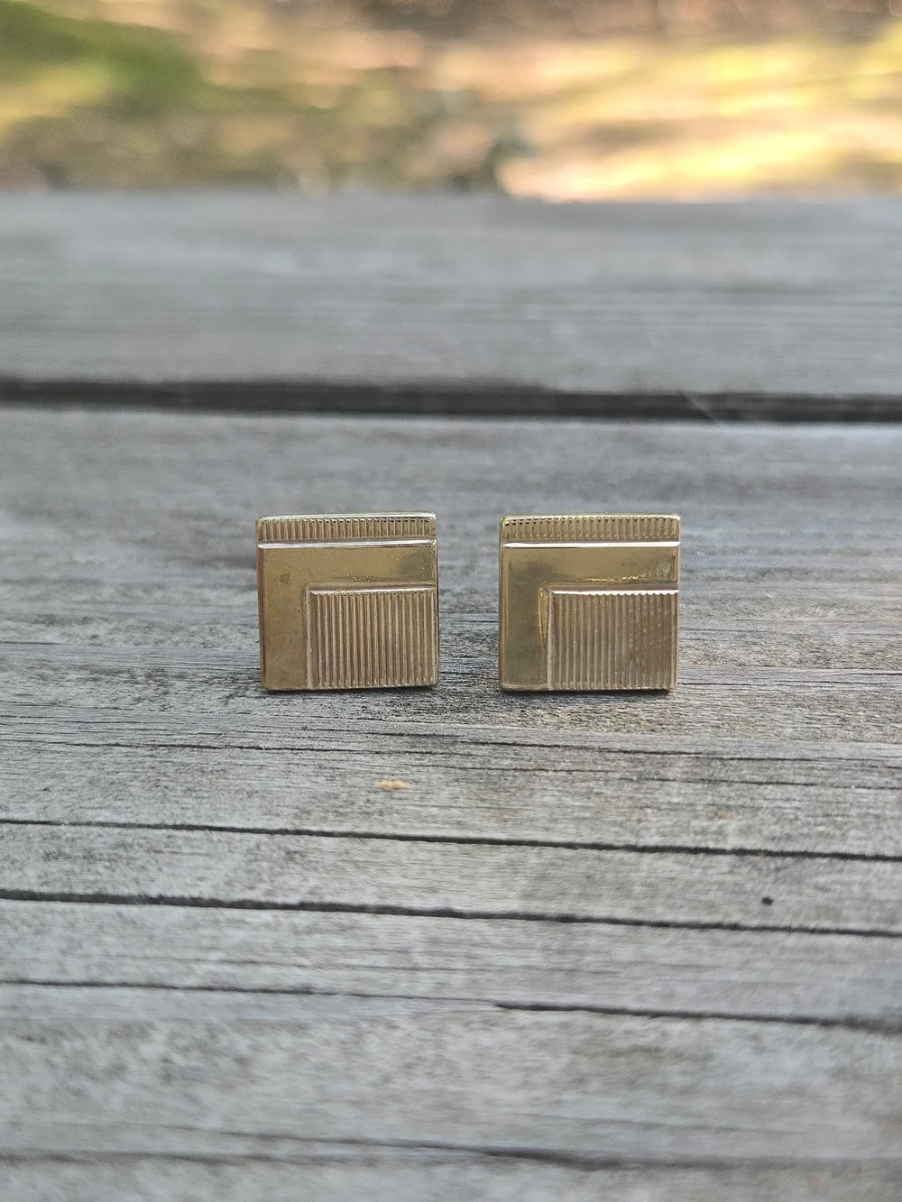 Vintage Gold-Tone 'EM' Monogram Cufflinks - Men's Accessories Swank